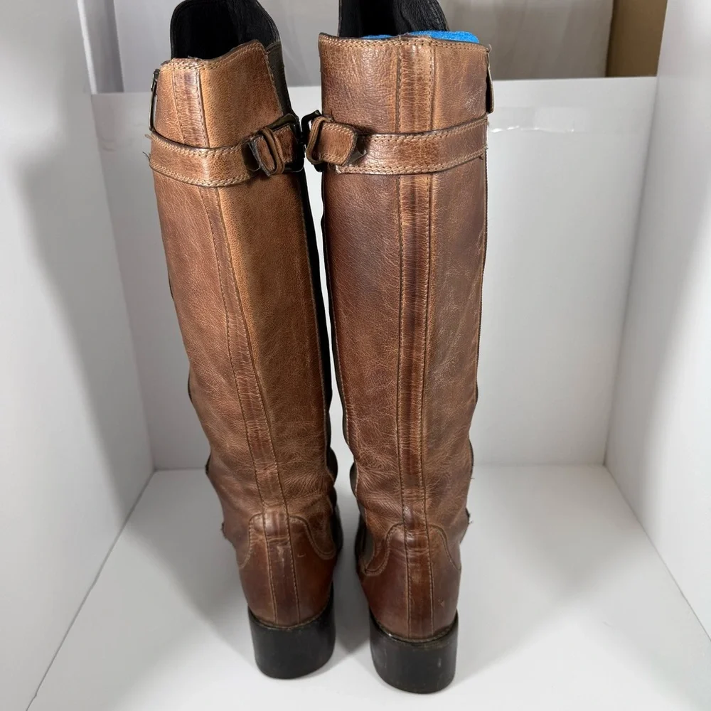 Donald J Pliner Signature Knee‎ High Brown Zip Up Boots Made In Italy Size 8
